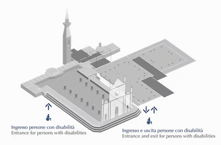 mappa disabili basilica santa croce firenze